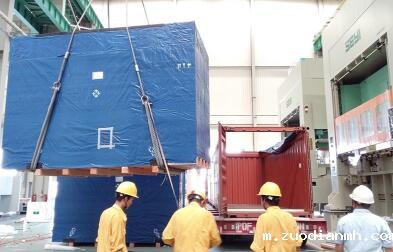 上海港-青岛港台 搬迁四台冲床的服务案例